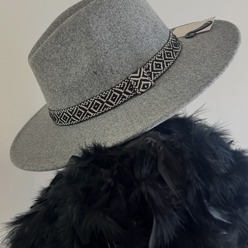 Avenue Zoe , Boho style , Grey wool fedora hat, Great 4 Mother’s Day - Picture 2 of 4